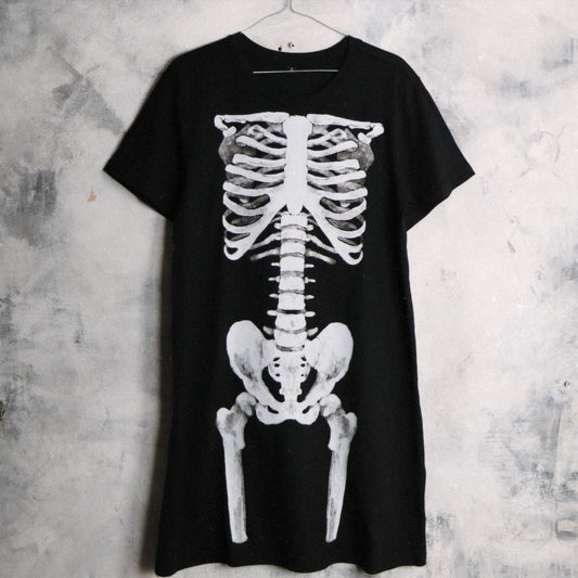 ✶Vestido estilo camiseta de esqueleto ✶Hecho a pedido - 4 semanas de espera ✶