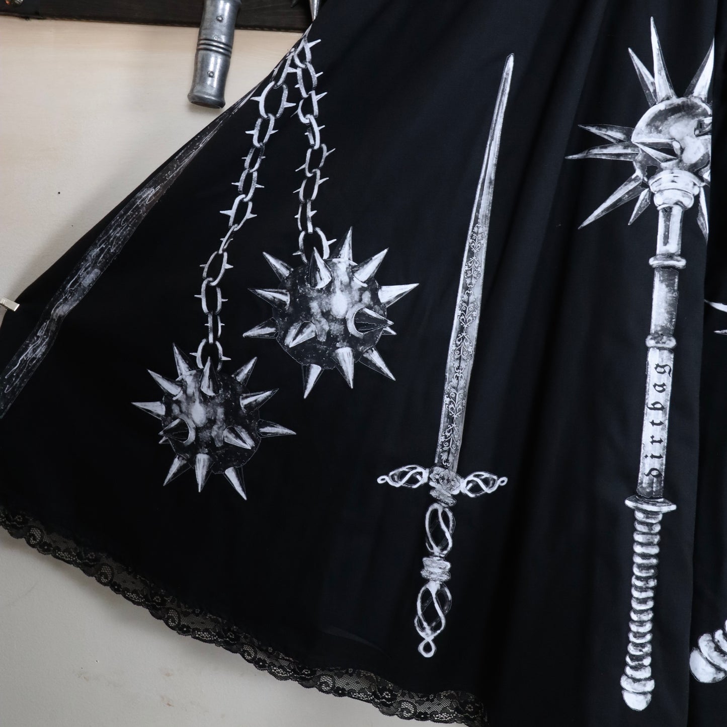✶ Renatus Midaxi weapon print dress ✶