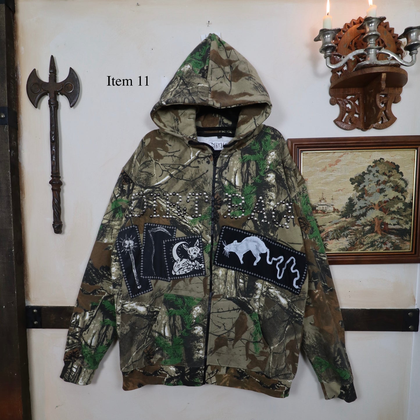 ✶SAMPLE SALE ✶ Item 11: Camo Zip-Up Hoodie  ✶ Size: XXL