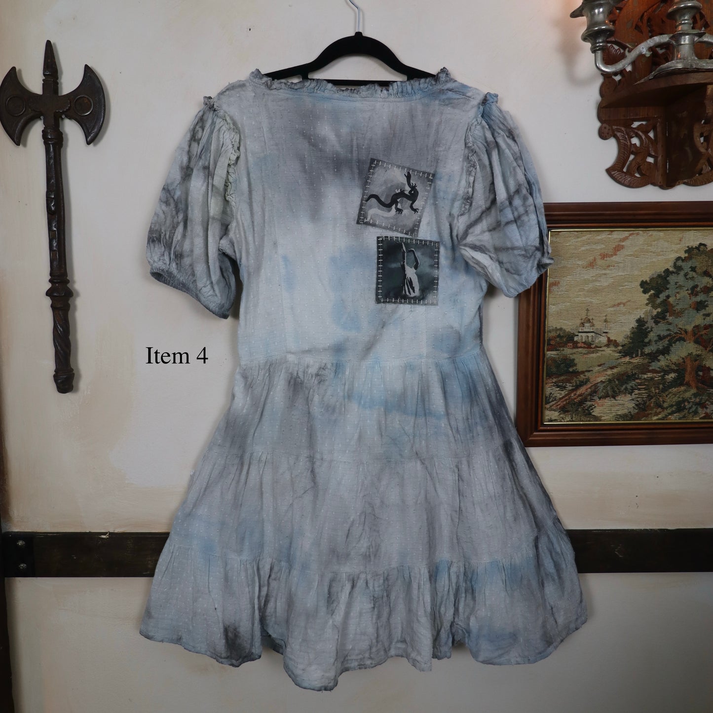 ✶SAMPLE SALE ✶ Item 4: Tie-dye patched dress  ✶ Size: UK 10
