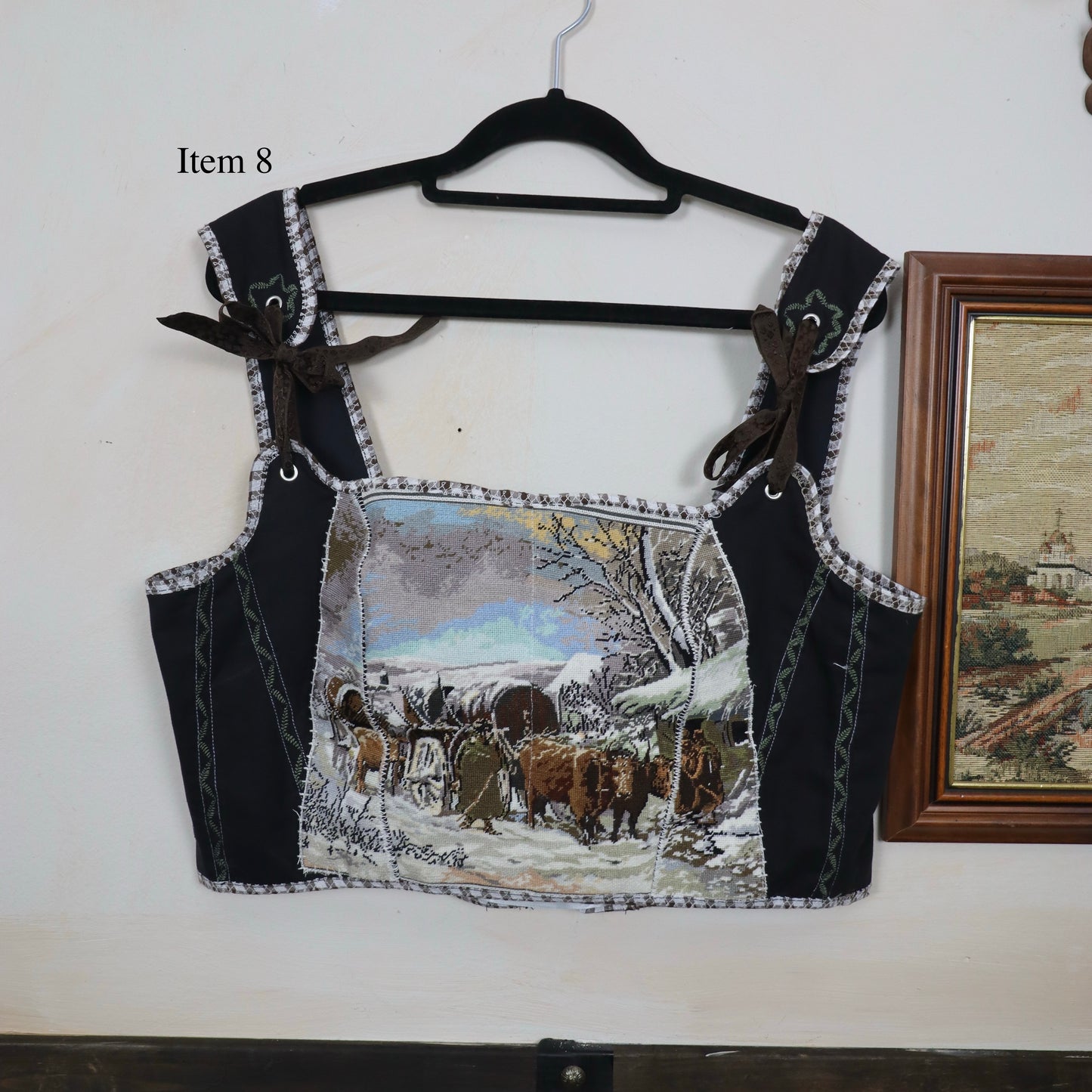 ✶SAMPLE SALE ✶ Item 8: Buffalo cross-stitch Corset  ✶ Size: UK 14