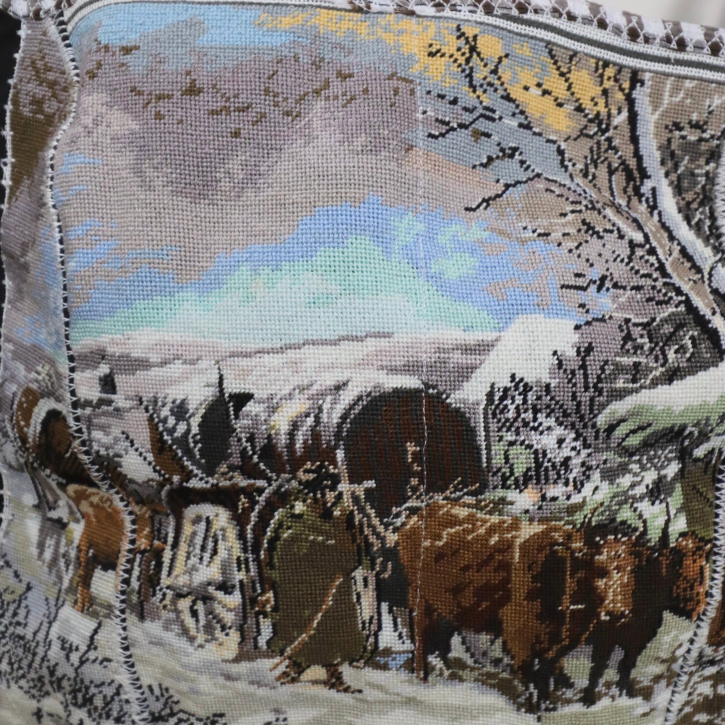 ✶SAMPLE SALE ✶ Item 8: Buffalo cross-stitch Corset  ✶ Size: UK 14