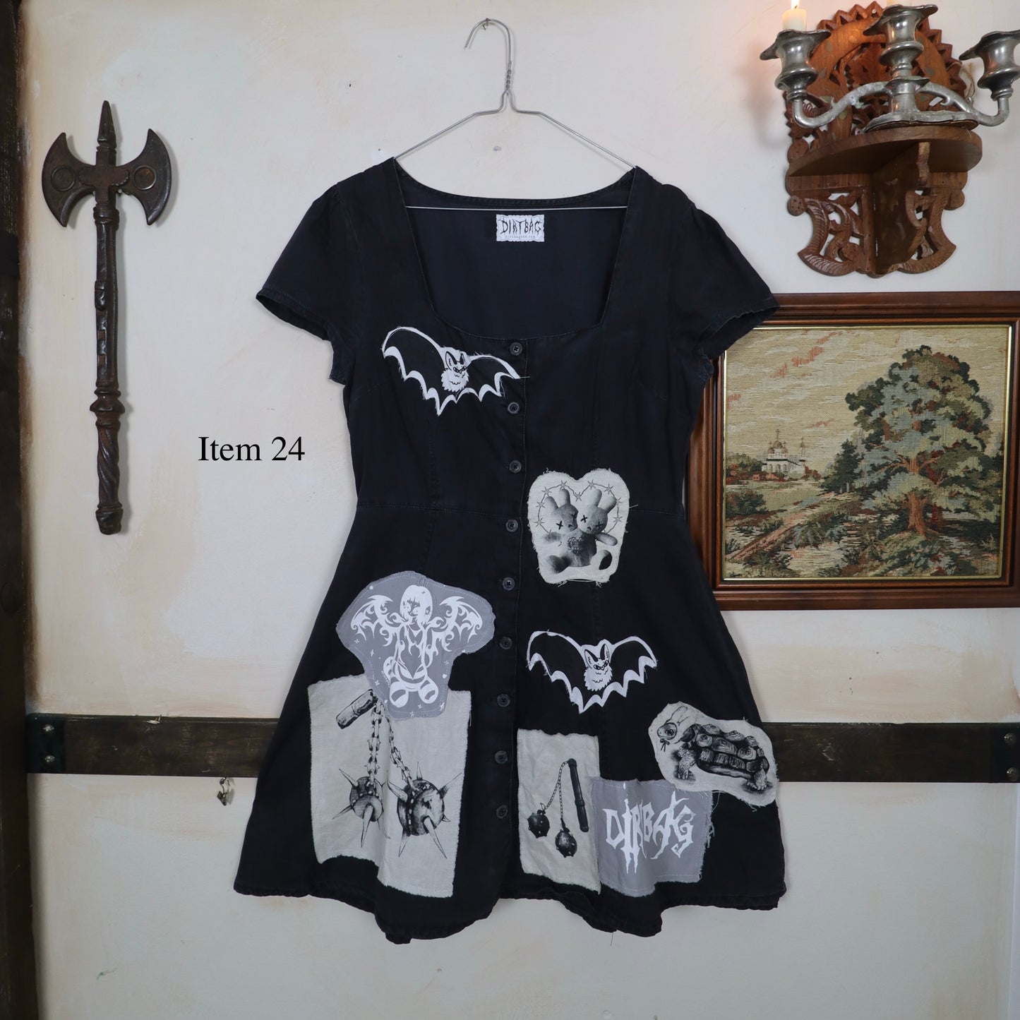 ✶SAMPLE SALE ✶ Item 24: Patch button-down Dress  ✶ Size: UK 12