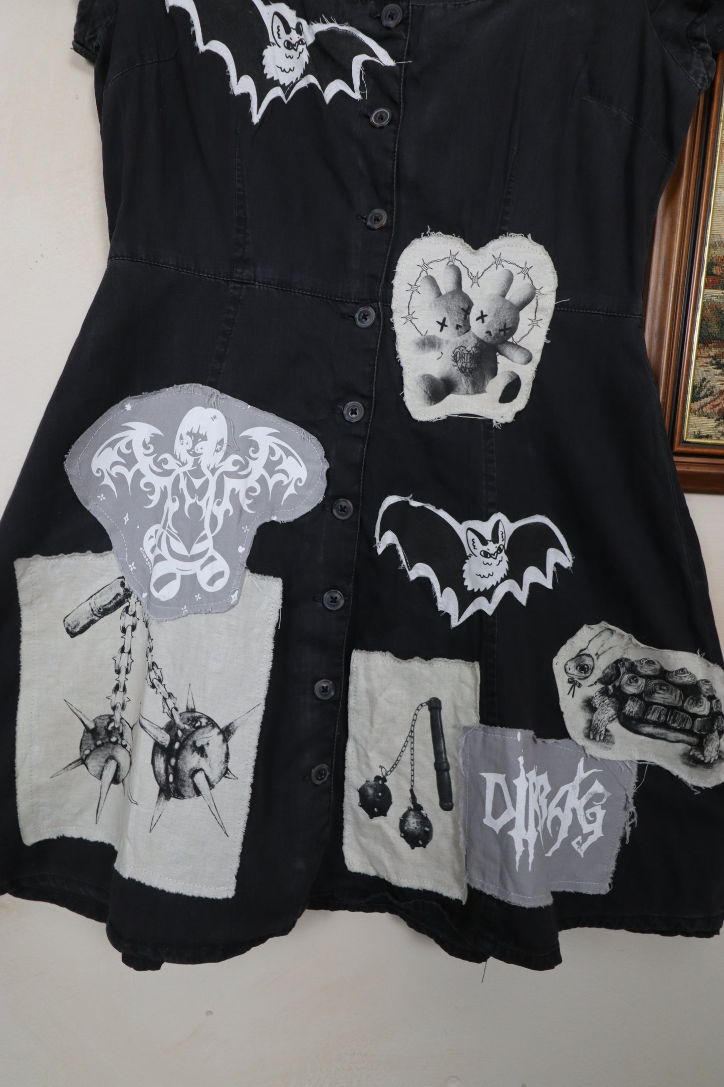 ✶SAMPLE SALE ✶ Item 24: Patch button-down Dress  ✶ Size: UK 12