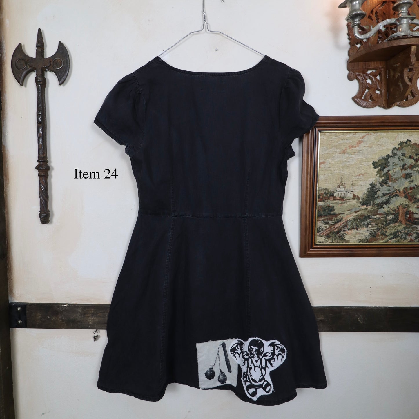 ✶SAMPLE SALE ✶ Item 24: Patch button-down Dress  ✶ Size: UK 12