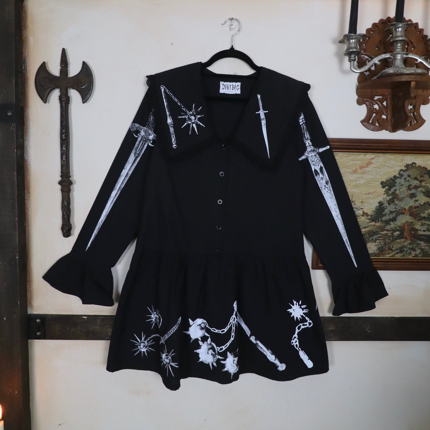 Long sleeve weaponry dress ✶ Size UK 4–6 / US 0–2 / EU 32–34
