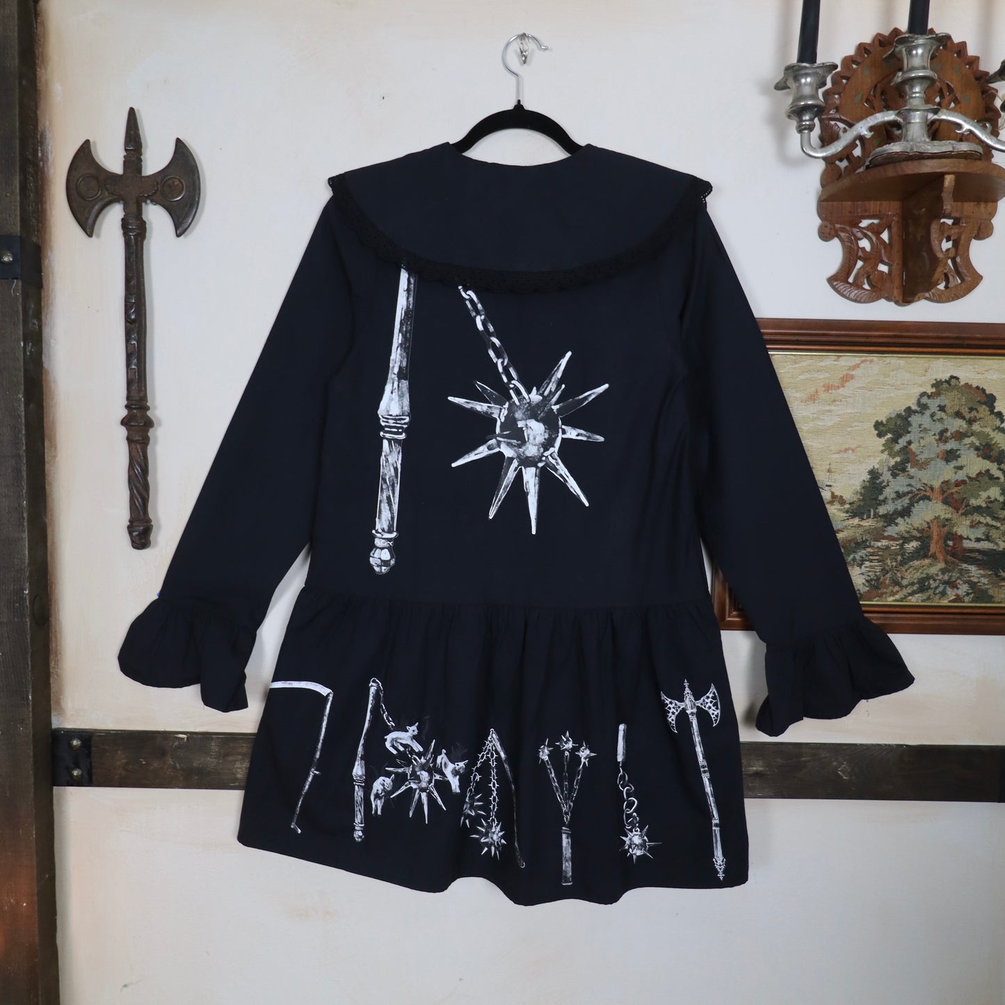 Long sleeve weaponry dress ✶ Size UK 4–6 / US 0–2 / EU 32–34