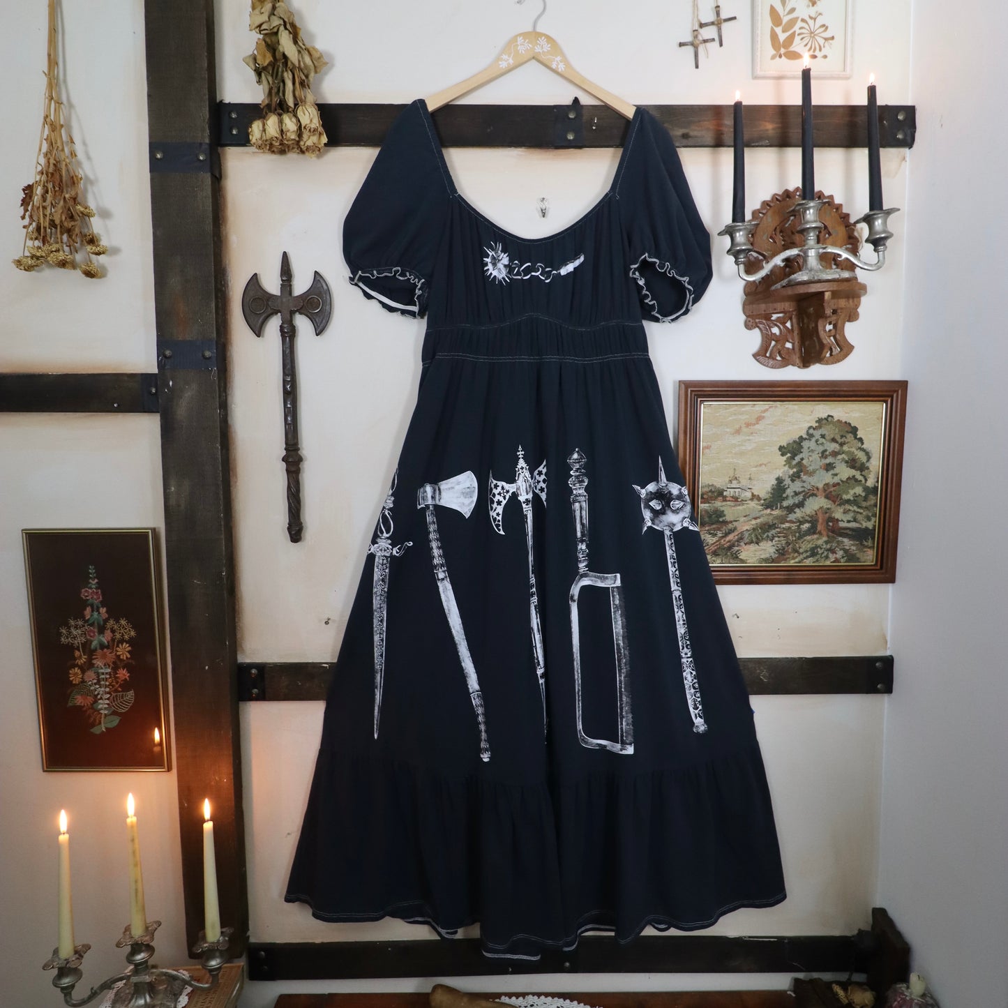 Dark blue weaponry dress ✶ Size UK 18 / US 14 / EU 46