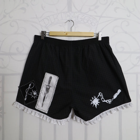 ✶ 1/1 Patched boxer shorts ✶ XL / UK14 / US10 / EU42