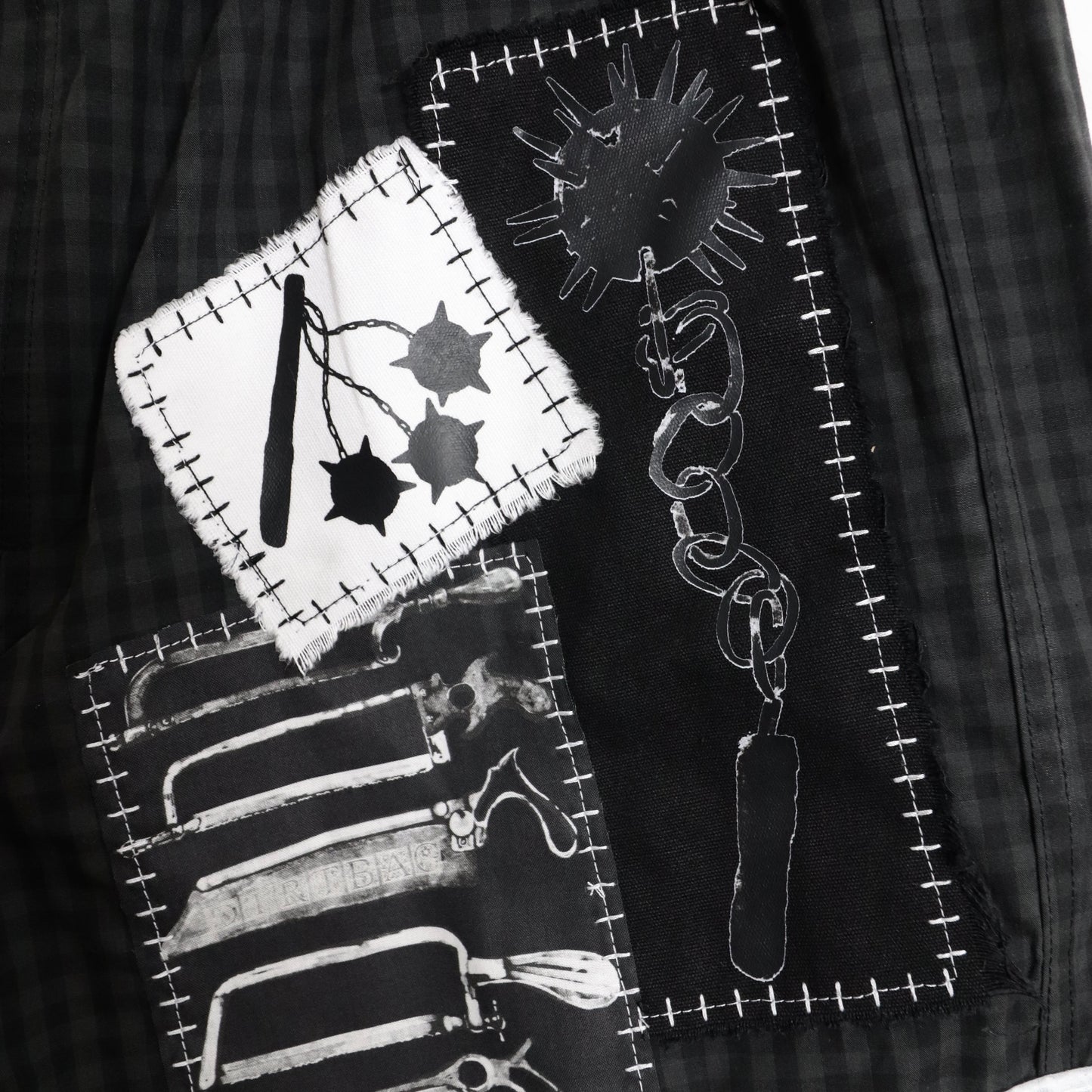 ✶ 1/1 Patched boxer shorts ✶ L / UK12 / US8 / EU40