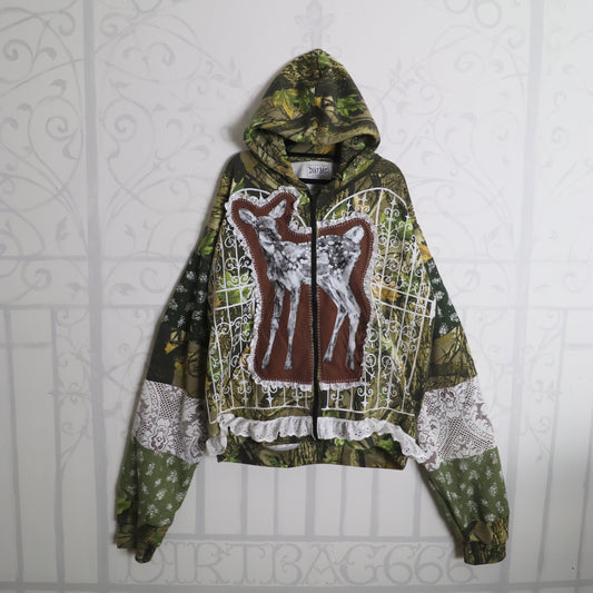 ✶ Fawn zip-up hoodie ✶ size XL