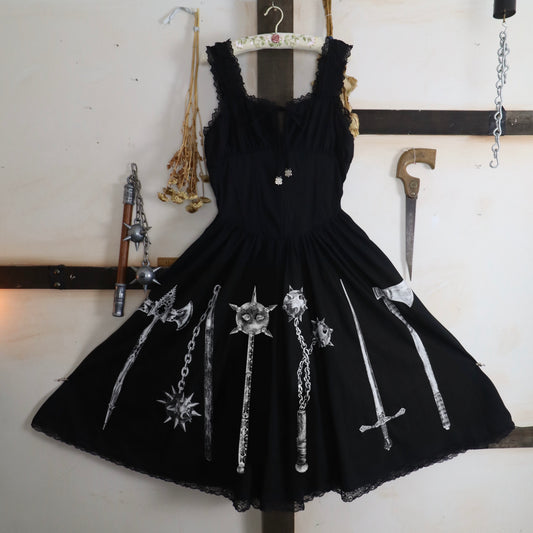 ✶ Renatus Midaxi weapon print dress ✶