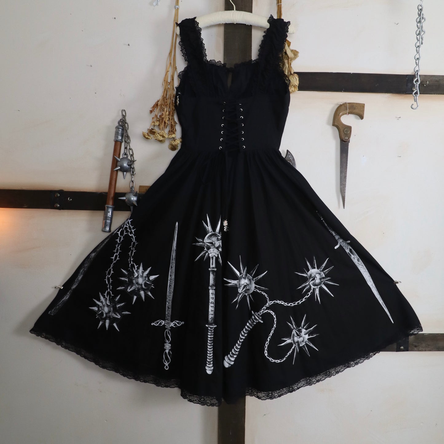 ✶ Renatus Midaxi weapon print dress ✶