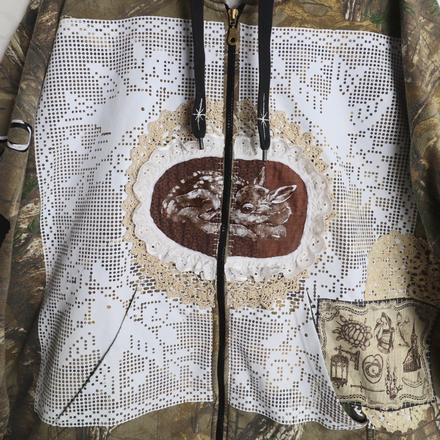 ✶ Southern Gothic zip up hoodie ✶ Size XXL