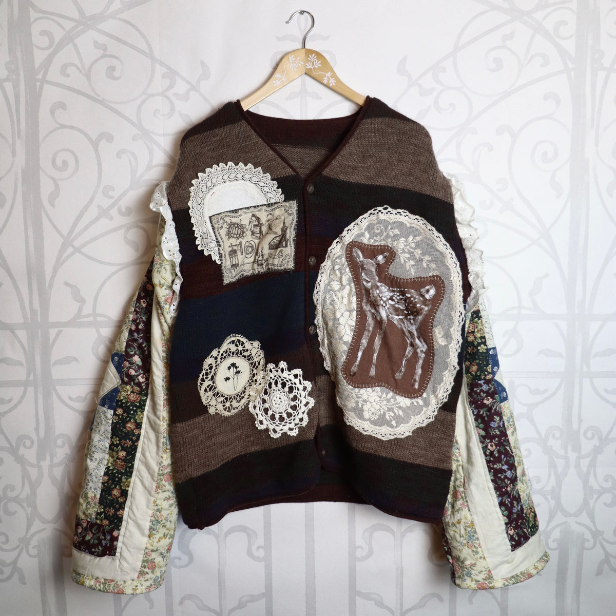 ✶Southern Gothic fawn cardigan ✶ Size L