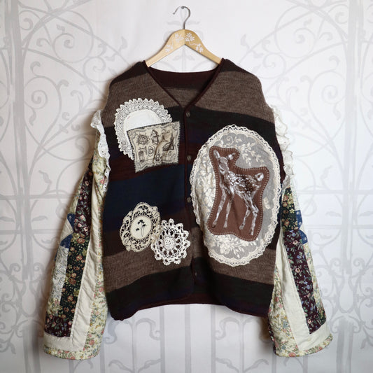 ✶Southern Gothic fawn cardigan ✶ Size L