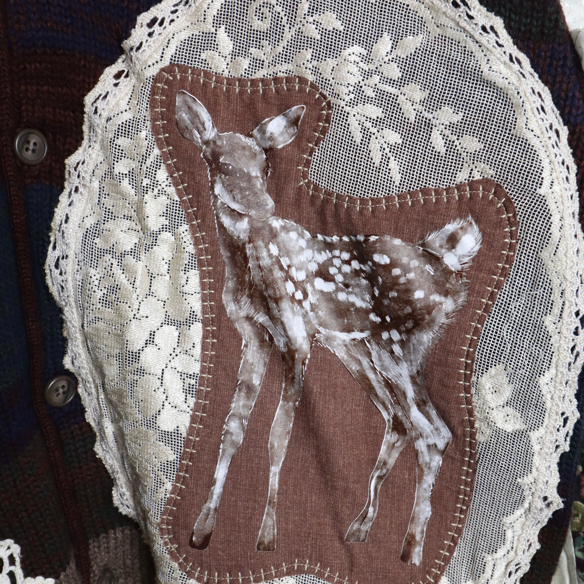 ✶Southern Gothic fawn cardigan ✶ Size L